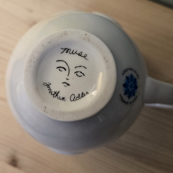 Jonathan Adler Mr. Mrs. Muse Creamer Mug Mustache Lips White Porcelain - Picture 6 of 6